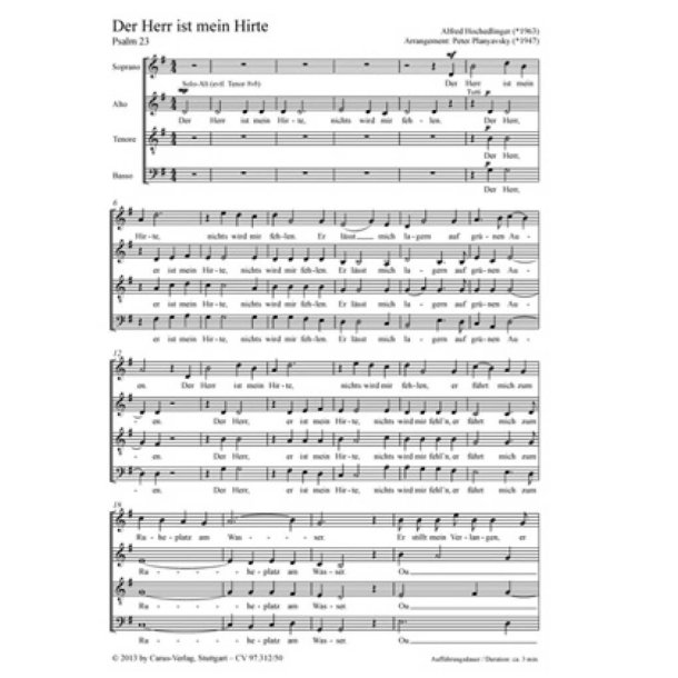 Derr Herr ist mein Hirte : Psalm 23