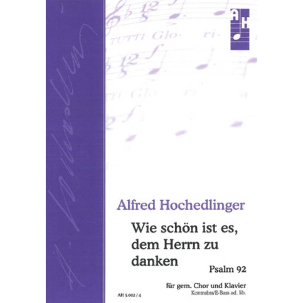 Wie sch&ouml;n ist es, dem Herrn zu danken : F-Dur