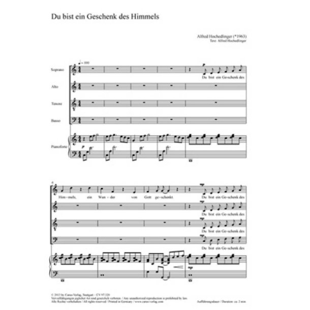 Du bist ein Geschenk des Himmels