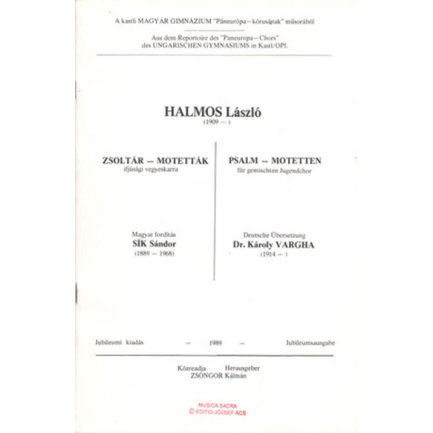Halmos: 14 Psalm-Motetten f&uuml;r gem. Chor