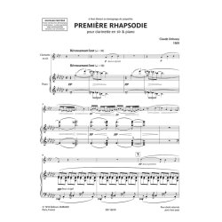 Premi&egrave;re Rhapsodie : pour clarinette en sib et piano