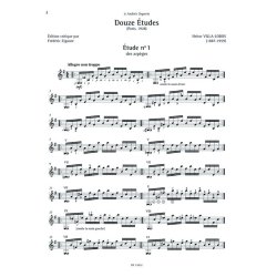 12 &Eacute;tudes pour guitare seule : Edition critique de Fr&eacute;d&eacute;ric Zigante