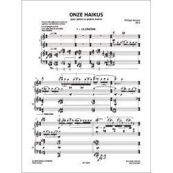 Onze Ha&iuml;kus : pour piano &agrave; quatre mains