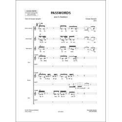 Passwords : pour six chanteurs sur un texte de Georges Aperghis