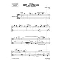 Sept Miniatures : pour deux saxophones