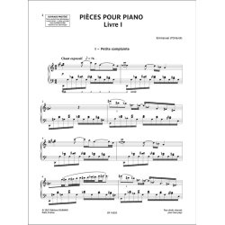 Pi&egrave;ces pour piano - Livre I