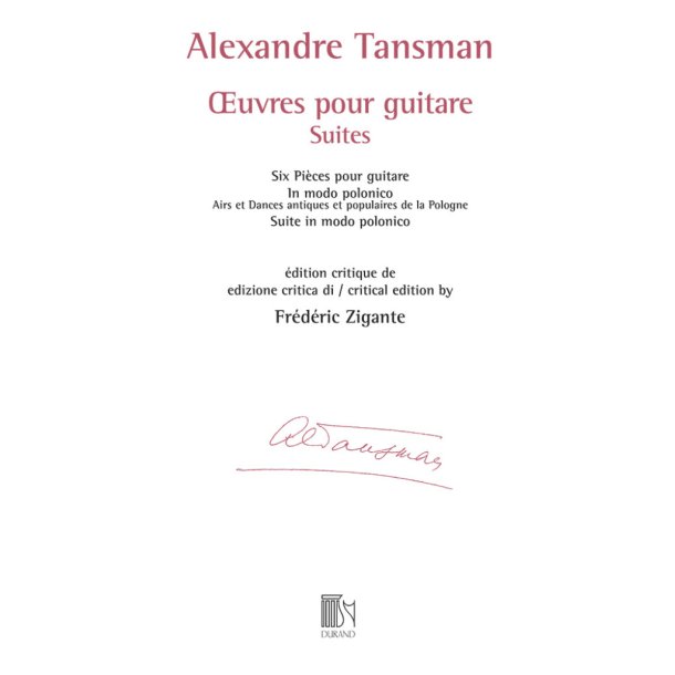 &OElig;uvres pour guitare - Suites : &Eacute;dition critique de Fr&eacute;d&eacute;ric Zigante