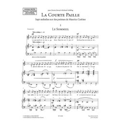 La Courte Paille (Medium/Low Voice) : Sept m&eacute;lodies sur des po&egrave;mes de Maurice Car&ecirc;me