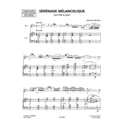 S&eacute;r&eacute;nade m&eacute;lancolique : pour fl&ucirc;te et piano