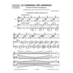 Le Carnaval des animaux : Transcription pour piano &agrave; quatre mains par Lucien Garban