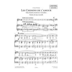 Les Chemins de l'amour pour voix et piano : valse chant&eacute;e extraite de "L&eacute;ocadia"