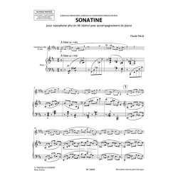 Sonatine : pour saxophone alto en Mi b&eacute;mol avec accompagnament de piano