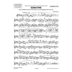 Sonatine : pour saxophone alto en Mi b&eacute;mol avec accompagnament de piano