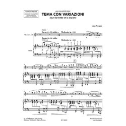 Tema con variazioni : pour clarinette en la et piano | for clarinet in A and piano