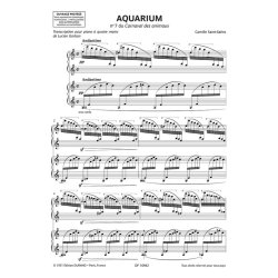 Aquarium pour piano &agrave; quatre mains : n&deg;7 du Carnaval des animaux