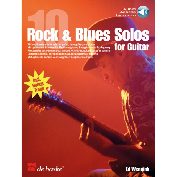 10 Rock & Blues Solos for Guitar : With optional parts for rhythm guitar, bass guitar