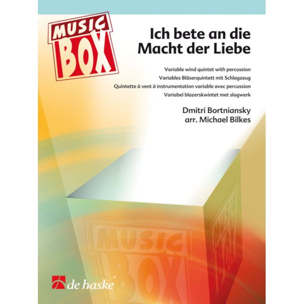Ich bete an die Macht der Liebe : Variable wind quintet with percussion