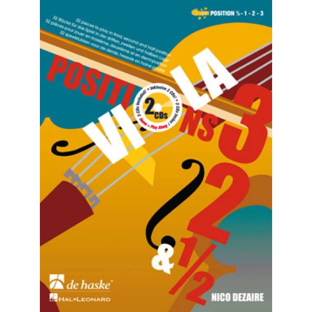 Viola Positions 3, 2 & 1/2 : 32 pieces to play in third, second and half position