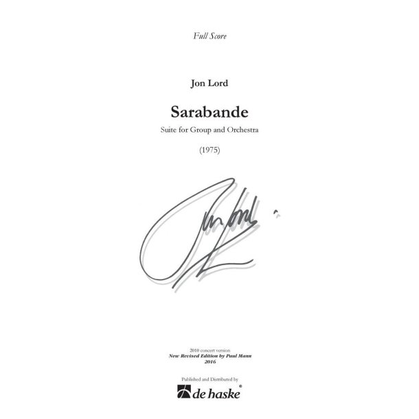 Sarabande : Suite for Group and Orchestra (1975)