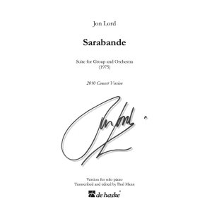 Sarabande : Piano Reduction