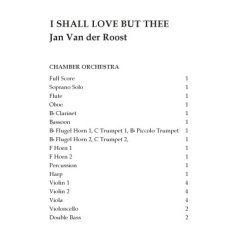 I Shall Love But Thee