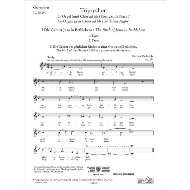 Triptychon &uuml;ber Stille Nacht op. 352