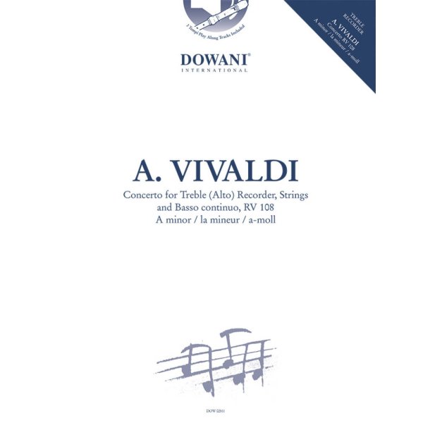 Concerto a-minor RV 108 : for Treble (Alto) Recorder, Strings and BC
