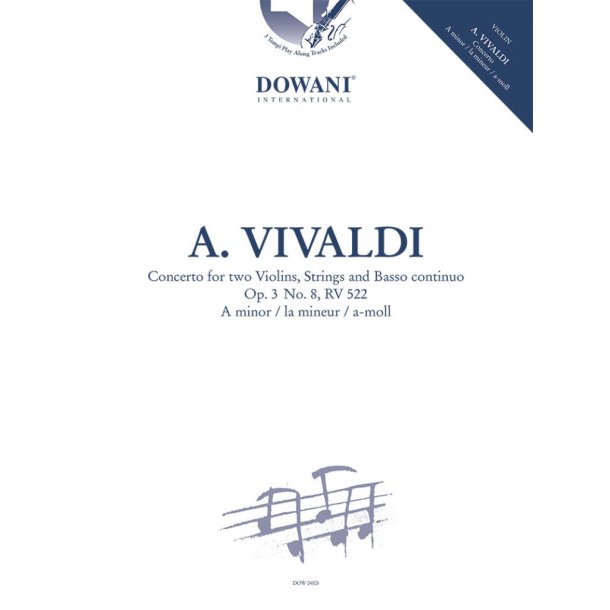 Concerto a-minor Op.3 No.8 RV 522 : 2 Violins-Strings-Bc for Violin and Piano