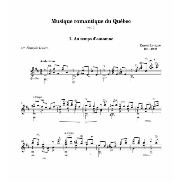 Musique romantique du Qu&eacute;bec, vol. 1