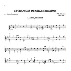 12 chansons de Gilles Binchois