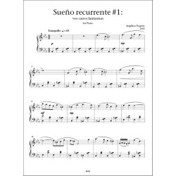Sue&ntilde;o Recurrente - #1 veo carros fantasmas : for piano (2002)