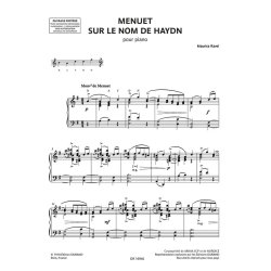 Menuet sur le nom de Haydn : pour piano