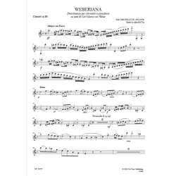 Weberiana, for Clarinet and Piano : Divertimento su temi di Carl Maria von Weber