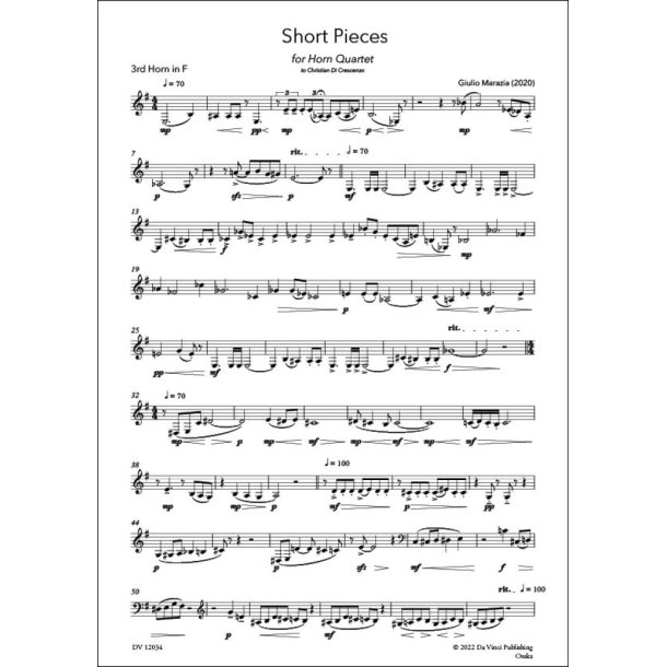 Short Pieces, for Horn Quartet