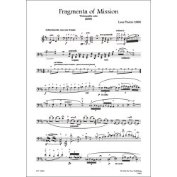 Fragmenta on Mission, for Cello Solo