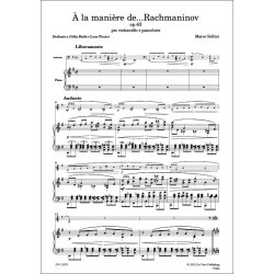 &Agrave; la mani&egrave;re de...Rachmaninov Op. 43 : for Cello and Piano