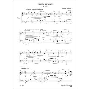 Tema e variazioni Op. 2 No.1, for Piano