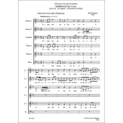 Four Madrigals,for Six Voices : Lyrics by Les Regrets of Joachim Du Bellay