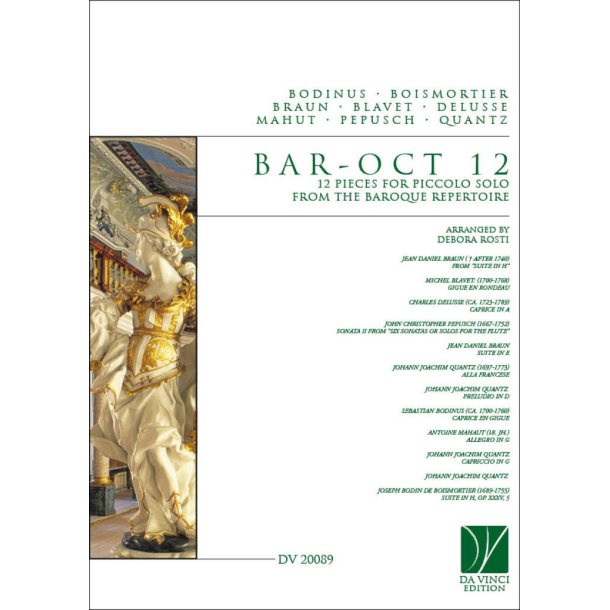 Bar-Oct, 12 Pieces for Piccolo Solo : from the Baroque Repertoire
