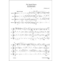 New Spanish Dances Op.65, for Saxophone quartet