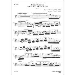 Tema e Variazioni : sul Canto Greco di Ernesto Cavallini Op.74