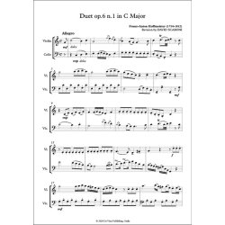 Three Duets op. 6, for Violin and Cello