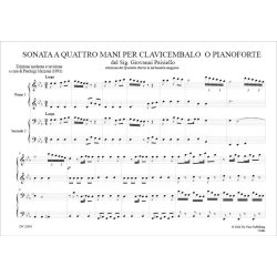 Sonata a quattro mani : per Clavircembalo o Pianoforte