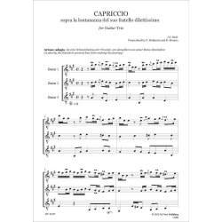 Capriccio sopra la lontananza : del suo fratello dilettissimo BWV 992, Transcription for Guitar Trio
