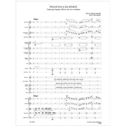 Francesca da Rimini, Cantata : for Soprano, Bass, Chorus and Orchestra (Full Score) Text by Dante Alighieri
