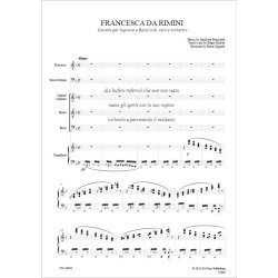 Francesca da Rimini, Cantata : for Soprano, Bass, Chorus and Orchestra (Vocal Score) Text by Dante Alighieri