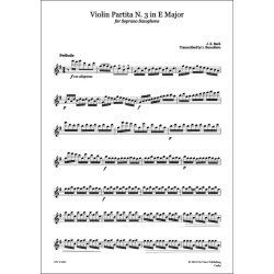 Partita No. 3 in E Major BWV 1006 : Version for Soprano and Alto Saxophone