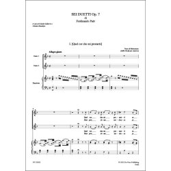 Sei Duetti Op. 7, for two Voices and Piano