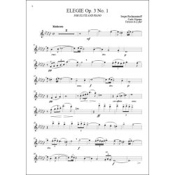 Elegie Op. 3 No. 1, for Flute and Piano