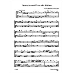 Duetto f&uuml;r zwei Fl&ouml;ten oder Violinen